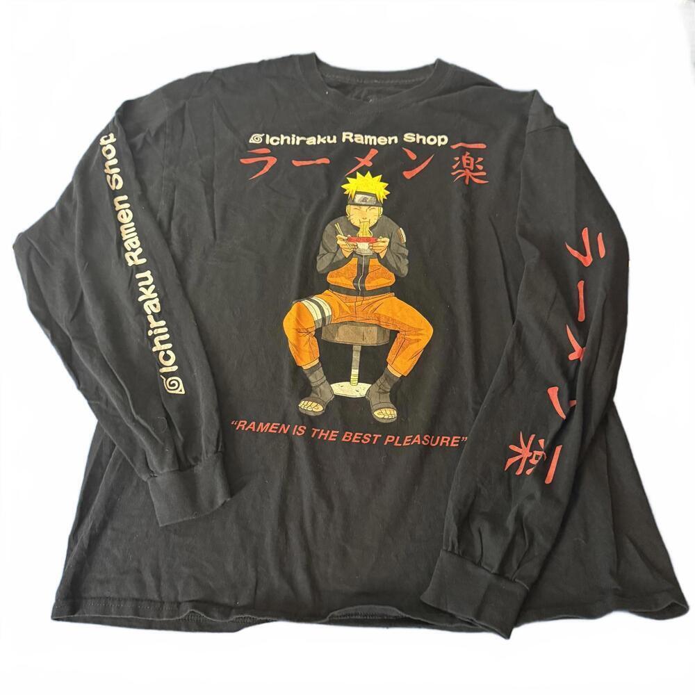 Naruto Shippuden Ichiraku Ramen Shop Long Sleeve T-Shirt Black XL